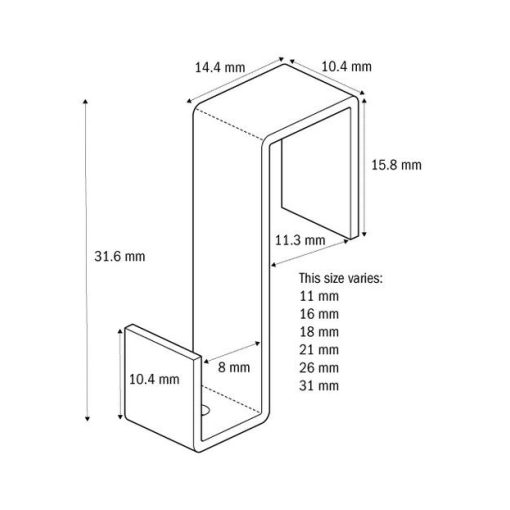 STAS Panelhorog 18 mm, fehér