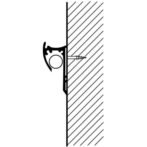 Golyós sín képakasztó rendszerhez - ezüst 100 cm