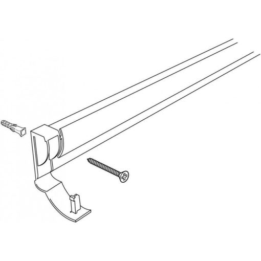 Golyós sín képakasztó rendszerhez - ezüst 100 cm