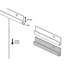 J sín képfüggesztő rendszerhez - ezüst 300 cm