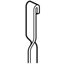 4x10-es kampós rúd - fehér 150 cm