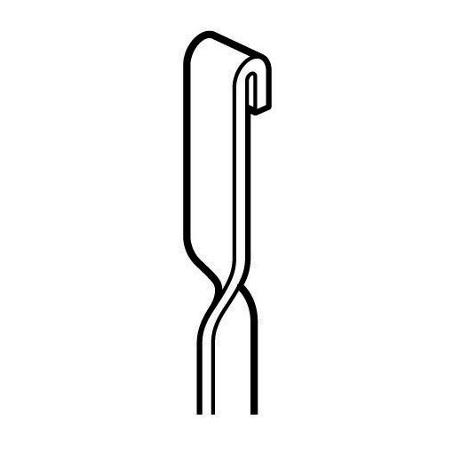 4x10-es kampós rúd - fehér 150 cm